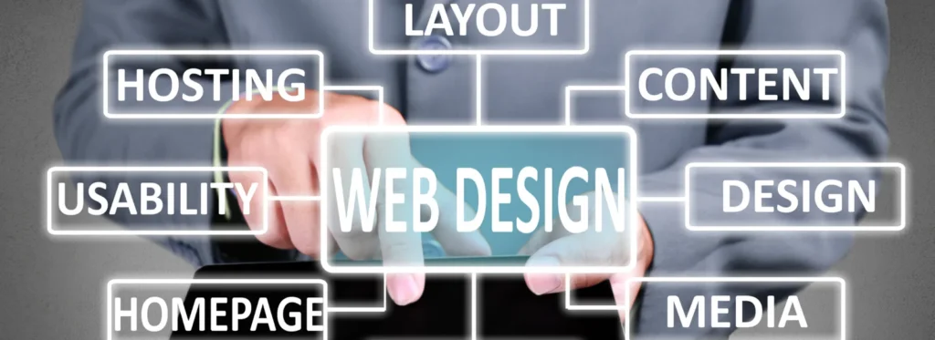 Web design concepts and elements illustration.