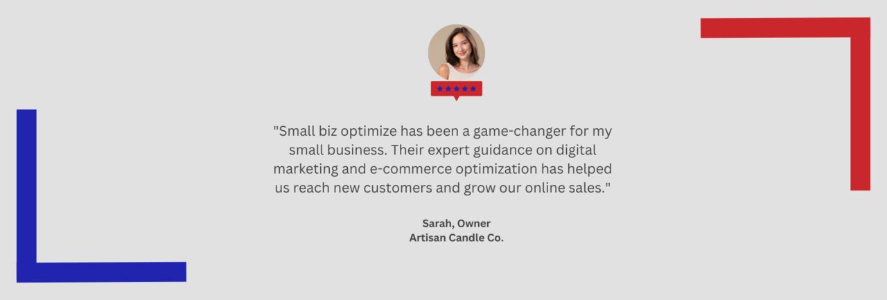 Customer testimonial for business growth and online sales.