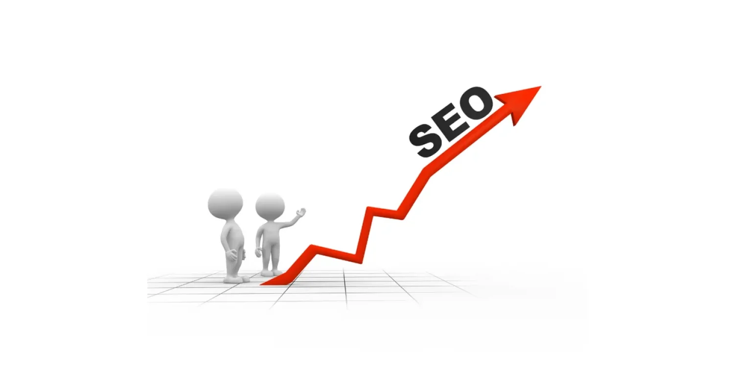 SEO growth with upward arrow and figures